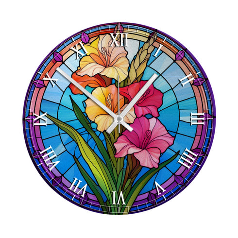 Gladiolus Suncatcher Effect Clock